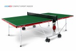 Теннисный стол для помещения Compact Expert Indoor green  proven quality 6042-21 - магазин СпортДоставка. Спортивные товары интернет магазин в Перми 