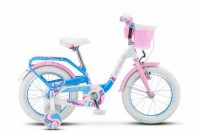 Детский велосипед Stels Pilot-190 16" V030 Белый розовый голубой 2022 - магазин СпортДоставка. Спортивные товары интернет магазин в Перми 