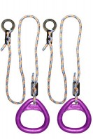 Детские гимнастические кольца треугольные  для ДСК фиолетовые КГ02В - магазин СпортДоставка. Спортивные товары интернет магазин в Перми 